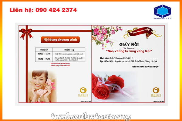 In giấy mời lấy ngay | Cung cấp hộp đựng hoa hồng giá rẻ, có sẵn tại Hà Nội | In nhanh Lay ngay Ha Noi HCM, Cung cap Tui, Hop dung qua