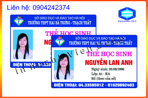 In thẻ học sinh giá rẻ, lấy ngay Hà Nội | Tại Quảng Bình | In nhanh Lay ngay Ha Noi HCM, Cung cap Tui, Hop dung qua